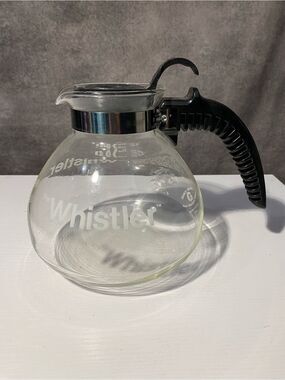 VTG Gemco The Whistler Glass Kettle 8 Cup Stove Top Coffee Tea Pot Carafe USA